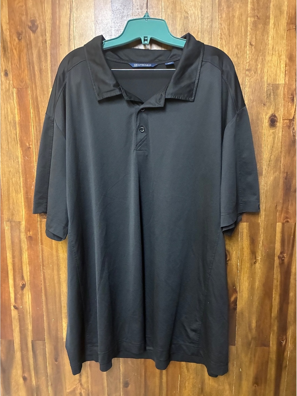 Cutter & Buck Mens 3XL Black Performance Polo Shirt Golf Gorpcore Big & Tall